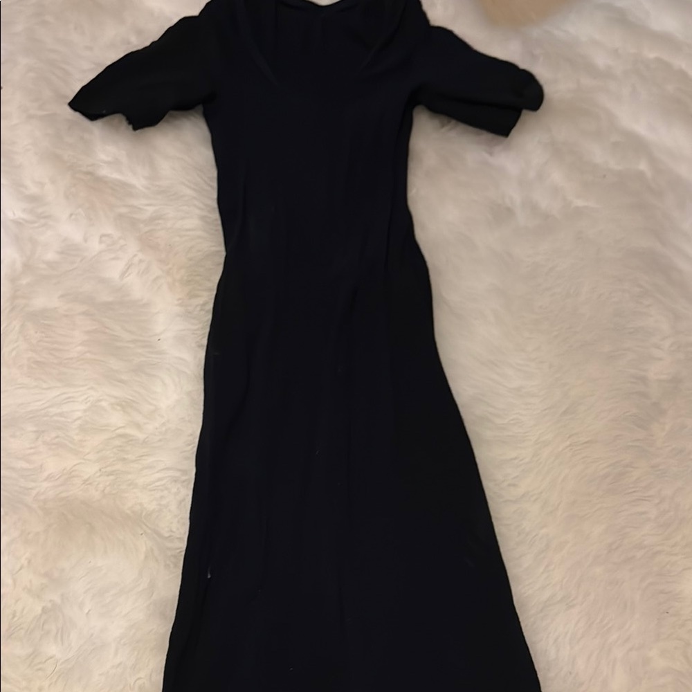 Black mesh short sleeve top. Being sold AS-IS.